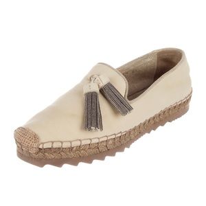 Brunello Cucinelli Leather Espadrilles, Size: 6.5
Includes Box & Dust Bag